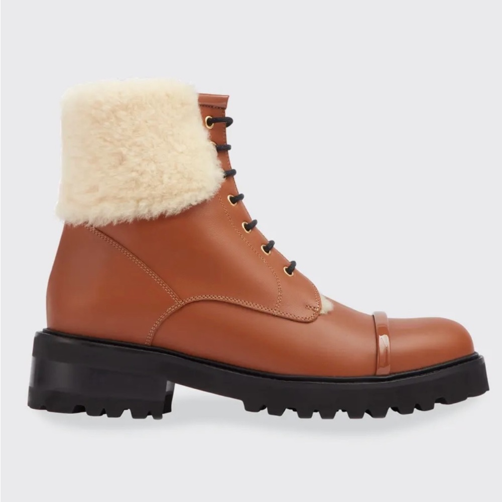 Malone Souliers Fur Booties Size 37.5 (Run a little small, can work for size 37)
